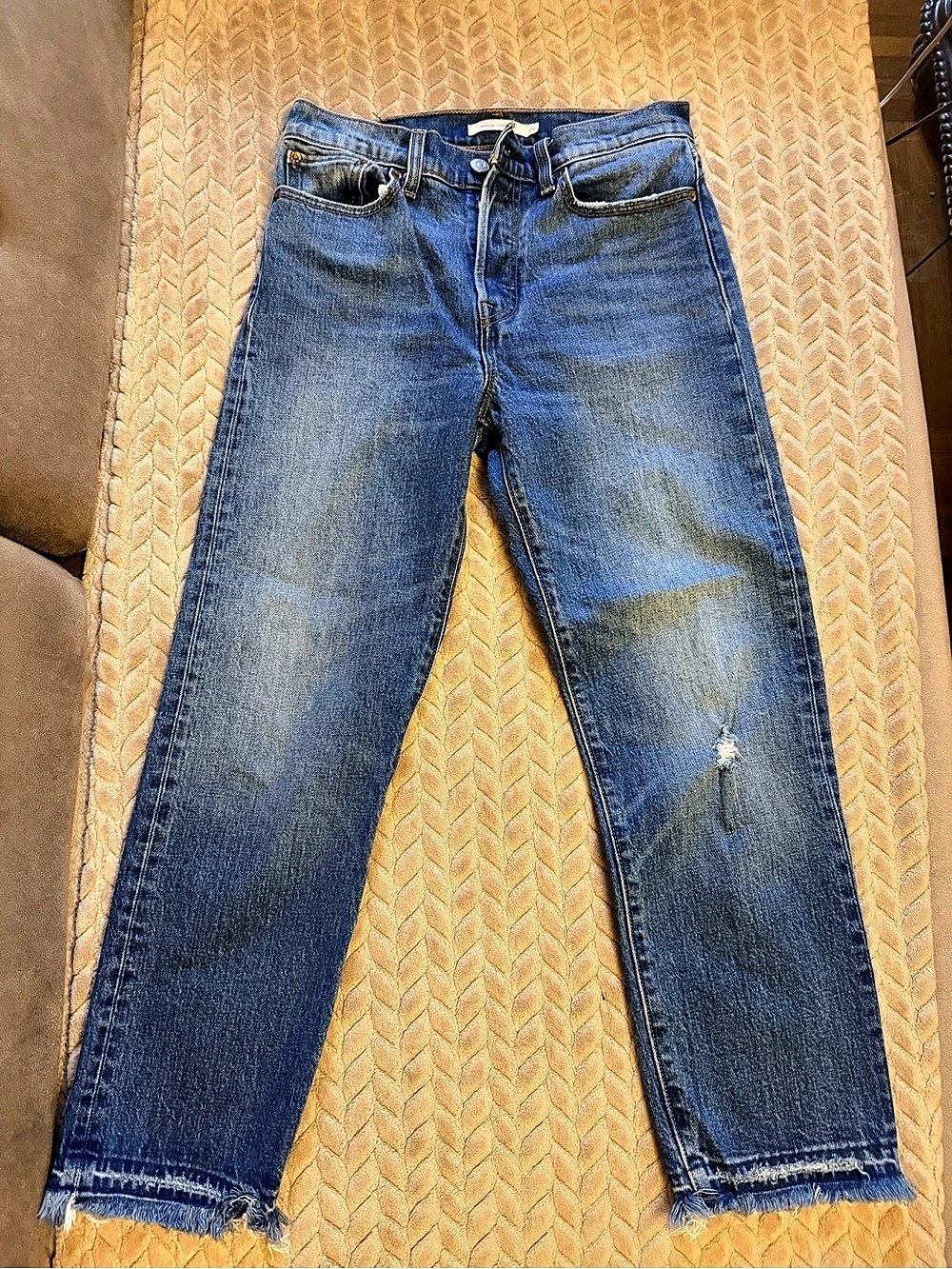 Levi's Wedgie Straight Leg Jeans Blue Waist 27